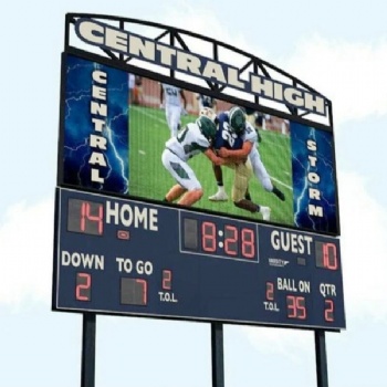 Outdoor sport stadium LED video display virtual scoreboard