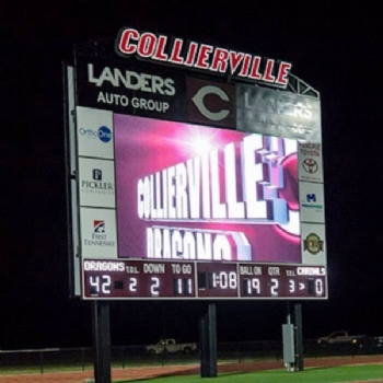 Outdoor sport stadium LED video display virtual scoreboard